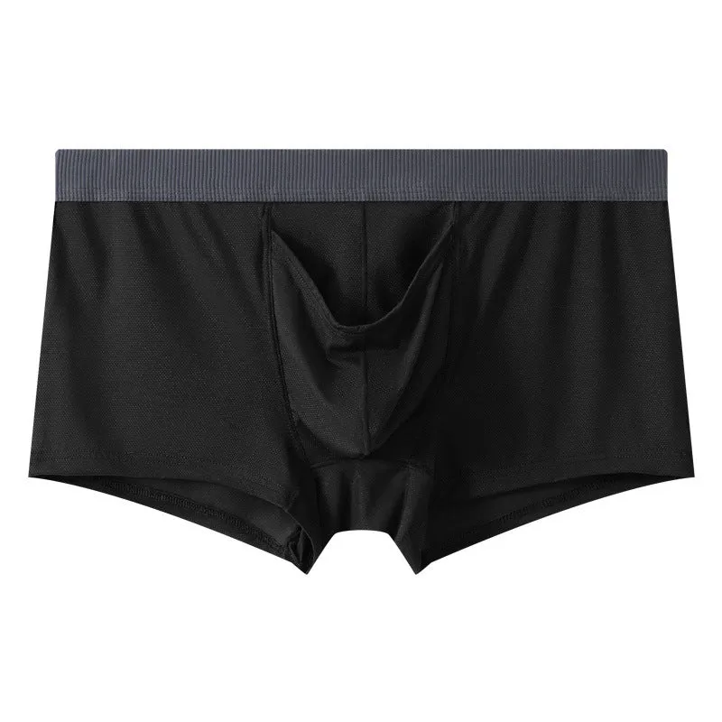 Ice Silk Sensual Separate Open Top Men’s Boxer Brief