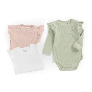 JBØRN Organic Cotton Frill Long Sleeve Bodysuit