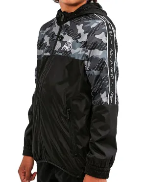 Kings Will Dream Kids Alfa Windbreaker Black Reflective Grey