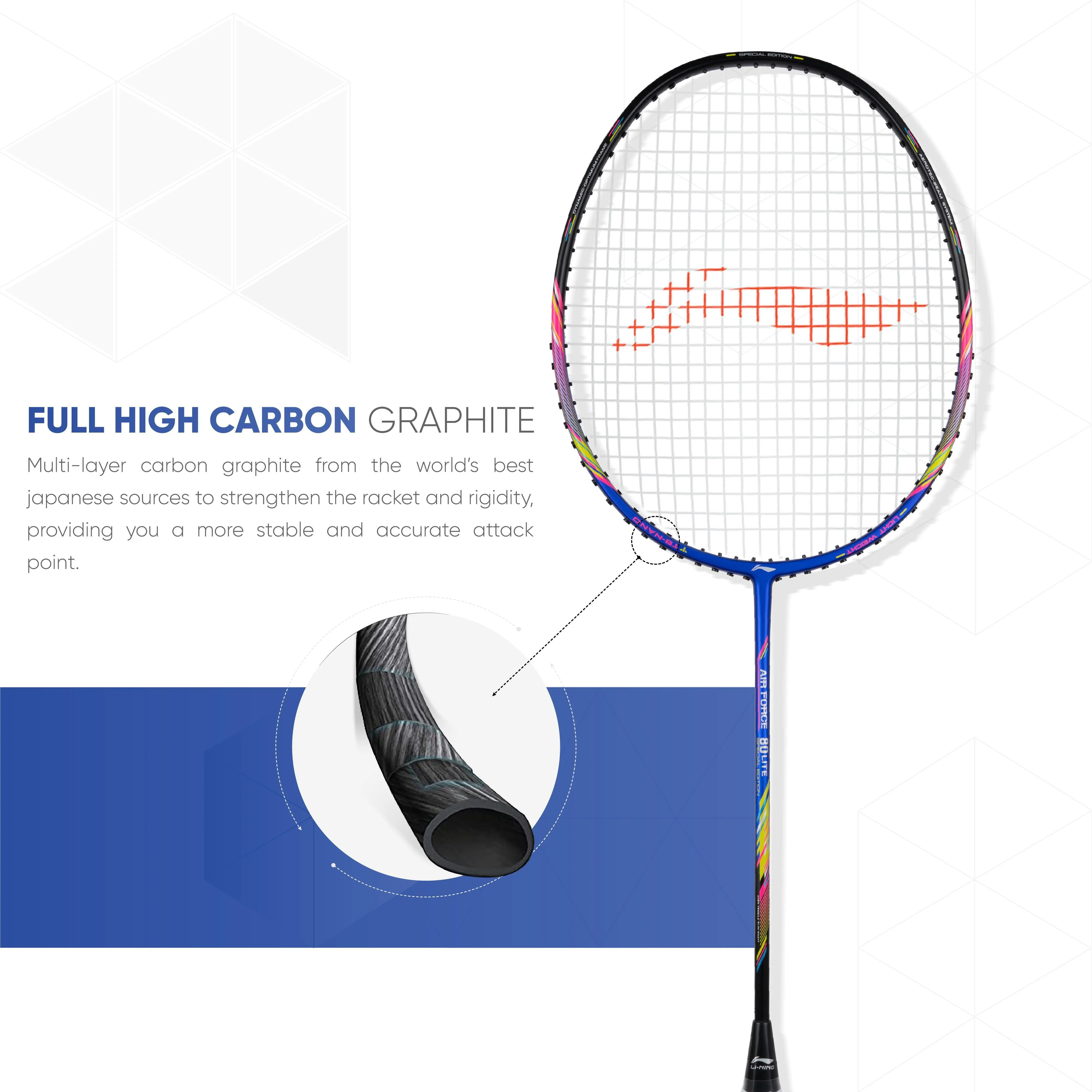 Li-Ning AIR-FORCE 80 LITE Strung Badminton Racquet (Multicolor)