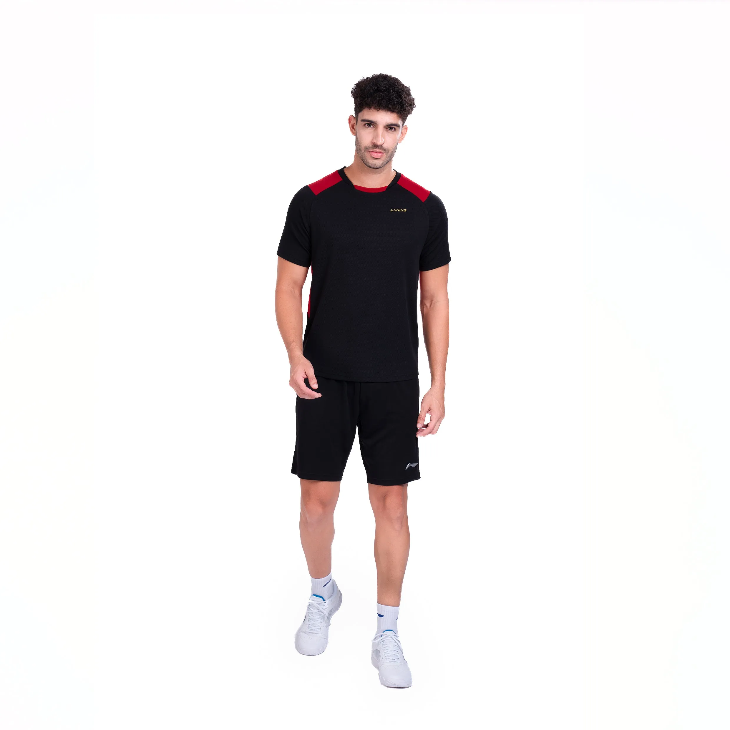 Li-Ning Flip Side T-Shirt (BLACK/RED ; 2XL)