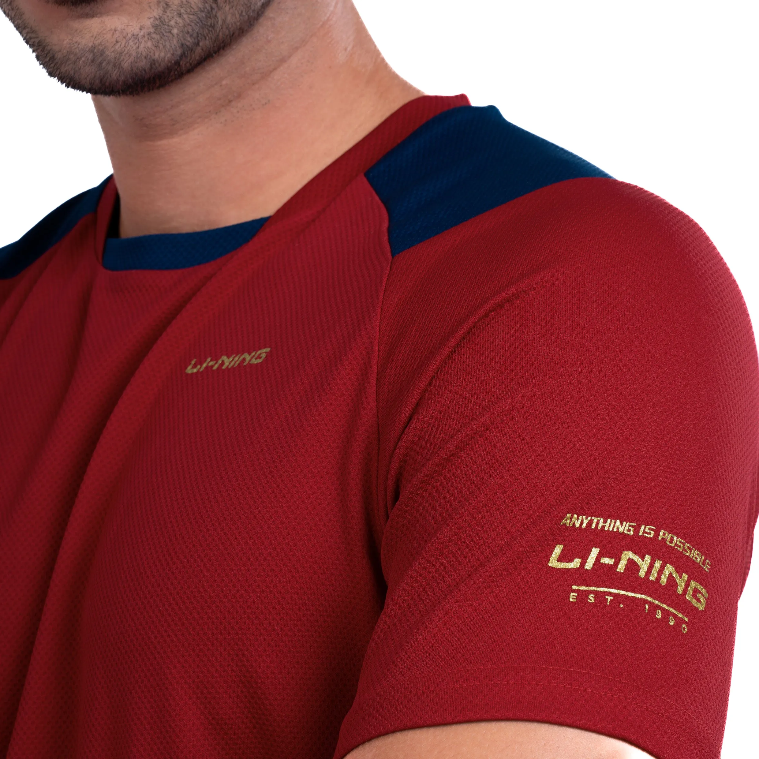 Li-Ning Flip Side T-Shirt (MAROON ; 3XS)