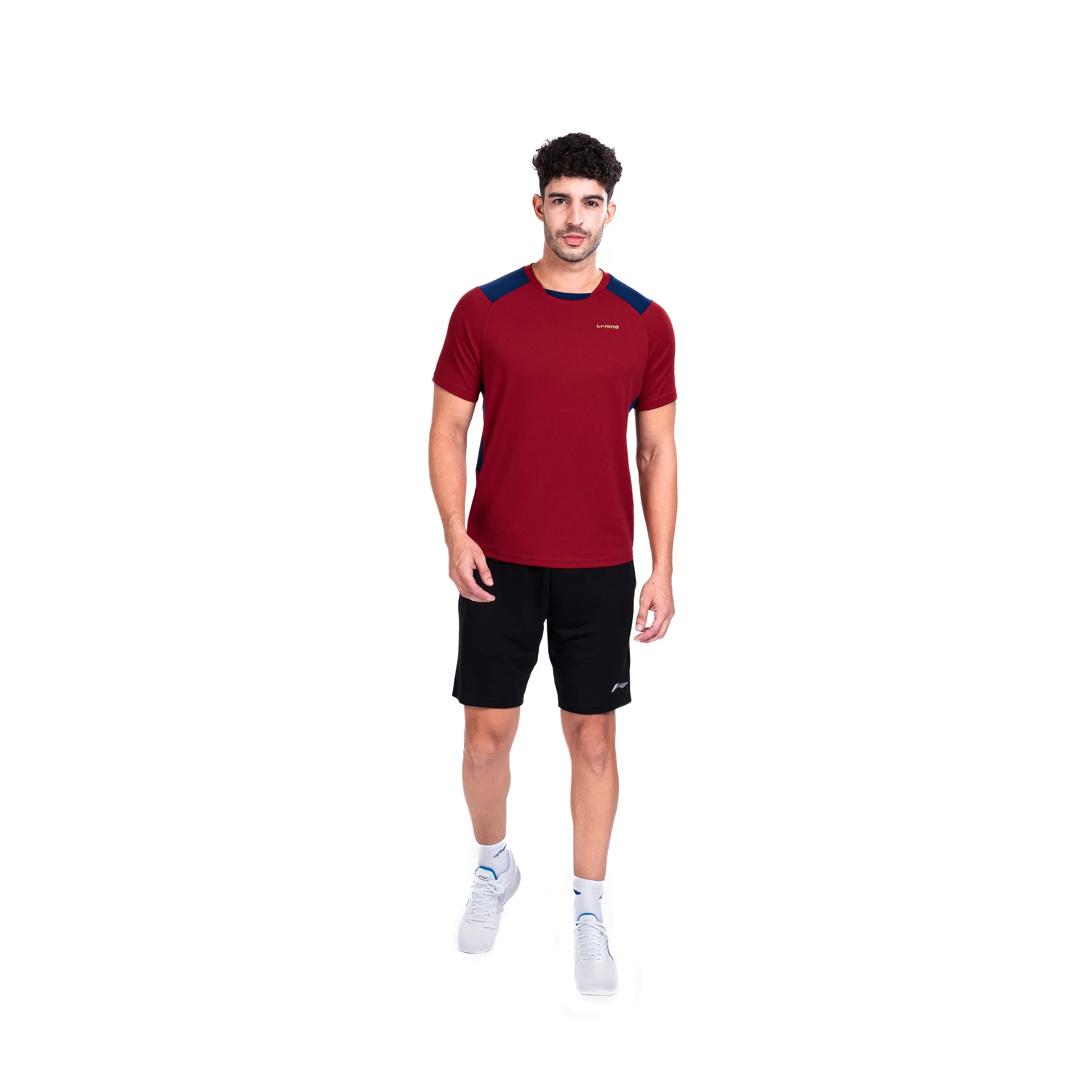 Li-Ning Flip Side T-Shirt (MAROON ; M)