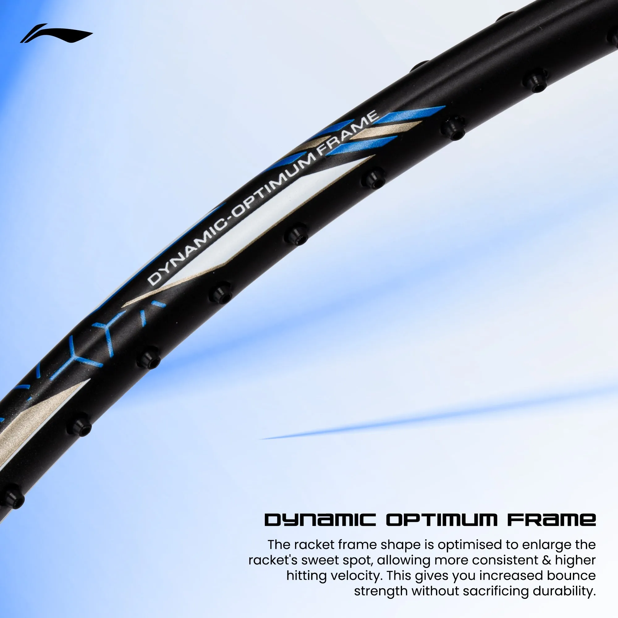 Li-Ning G-Force 5800 Superlite / 78 grams / G6 Unstrung Badminton Racquet (Black / Blue)