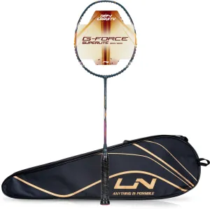 Li-Ning G-Force 5900 Superlite / 79 grams / G6 Unstrung Badminton Racquet (Grey / Silver / Pink)