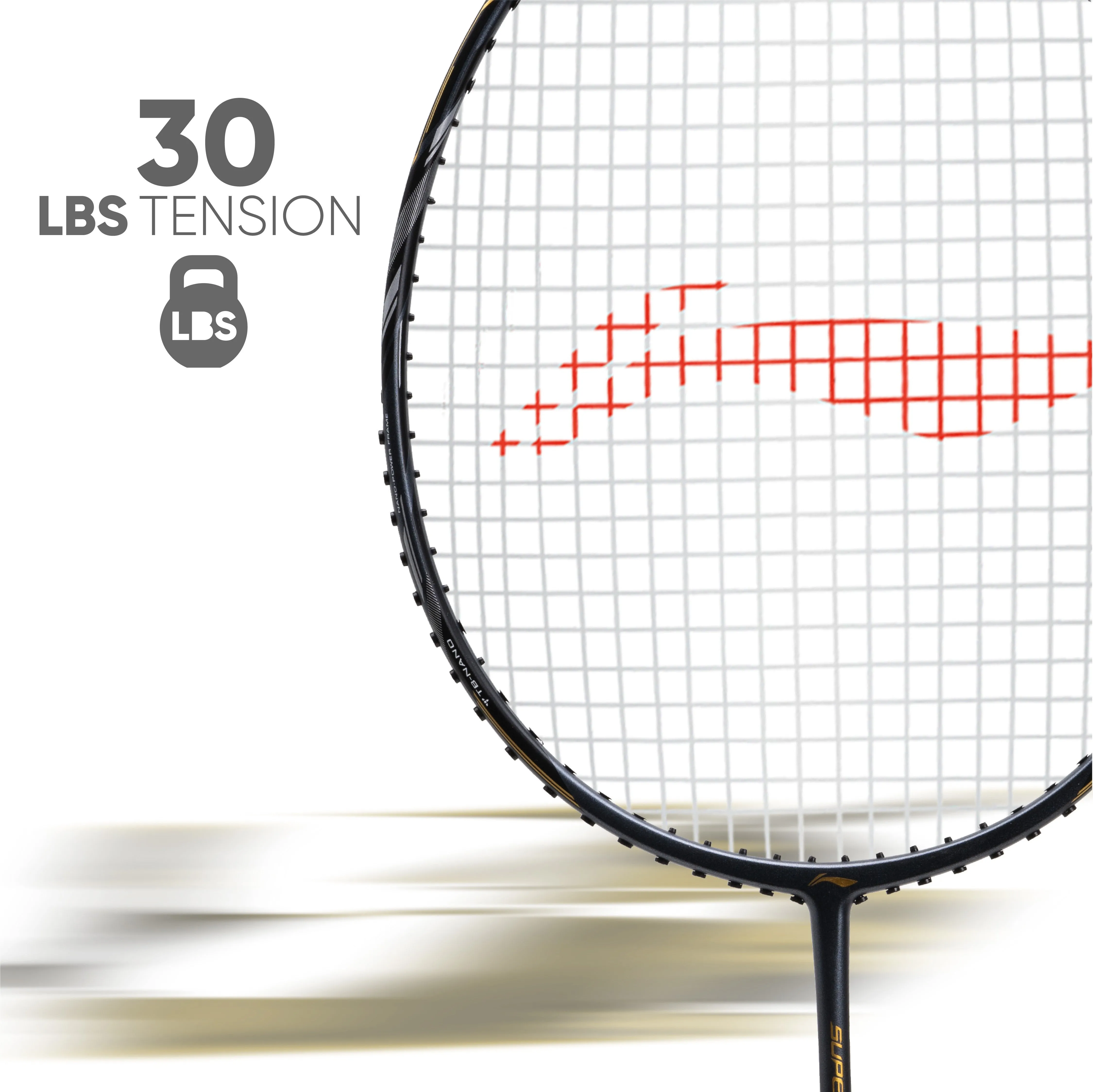 Li-Ning G-Force Superlite Max 9 Strung Badminton Racquet (Grey / Black)