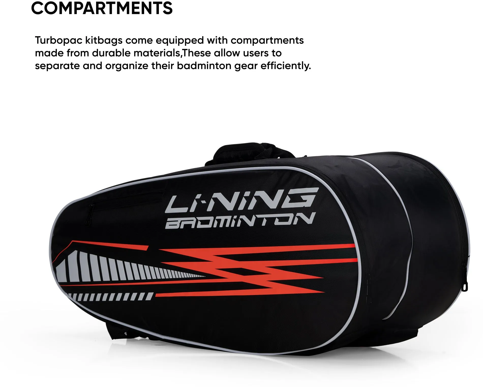 Li-Ning TurboPac Badminton Kit Bag (Black) (Size - L/50 L)