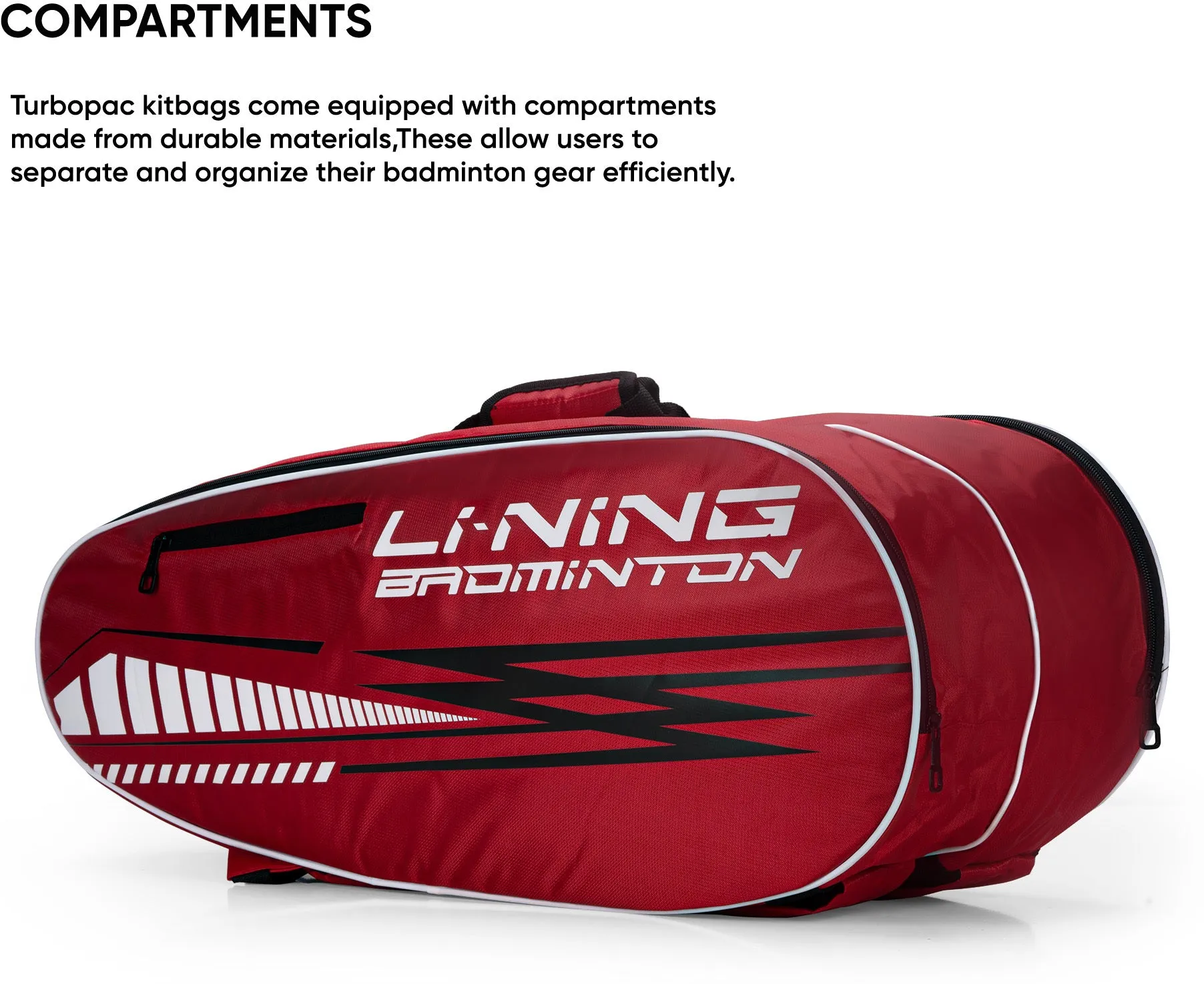 Li-Ning TurboPac Badminton Kit Bag (Red) (Size - L/50 L)