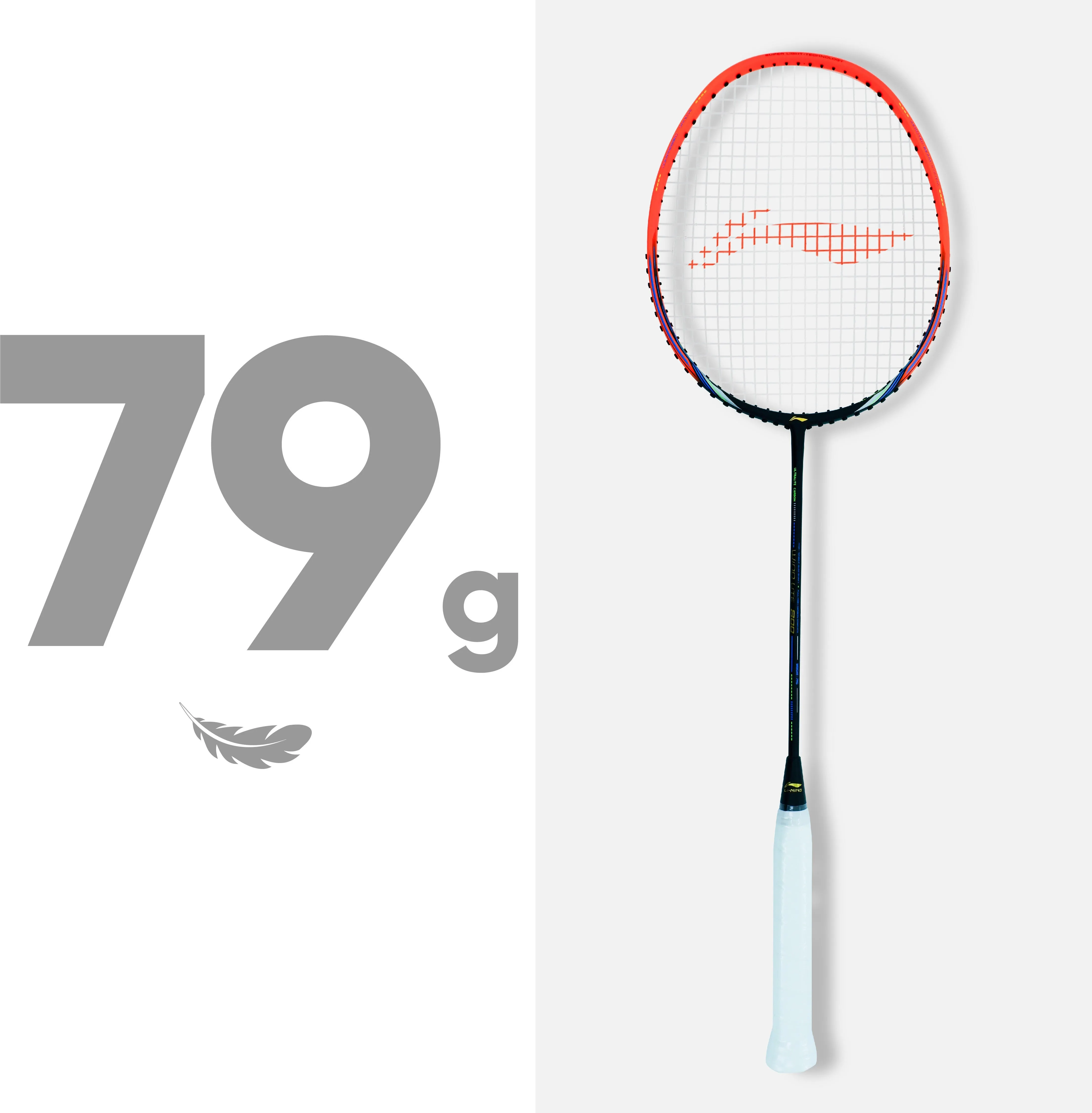 Li-Ning Wind Lite 800 Strung Badminton Racquet (Black / Orange)