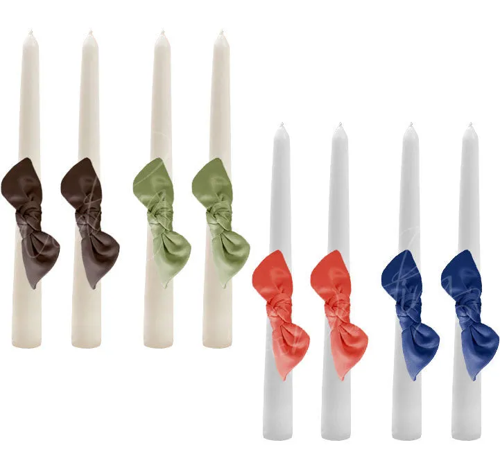 Love Knot in Color Taper Candles - (Set of 2)