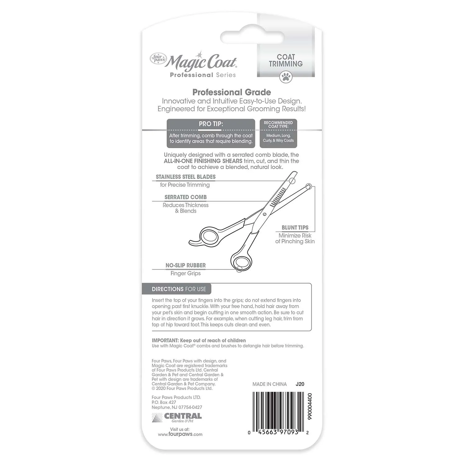 Magic Coat Professional Series All-in-One Finishing Grooming Shears