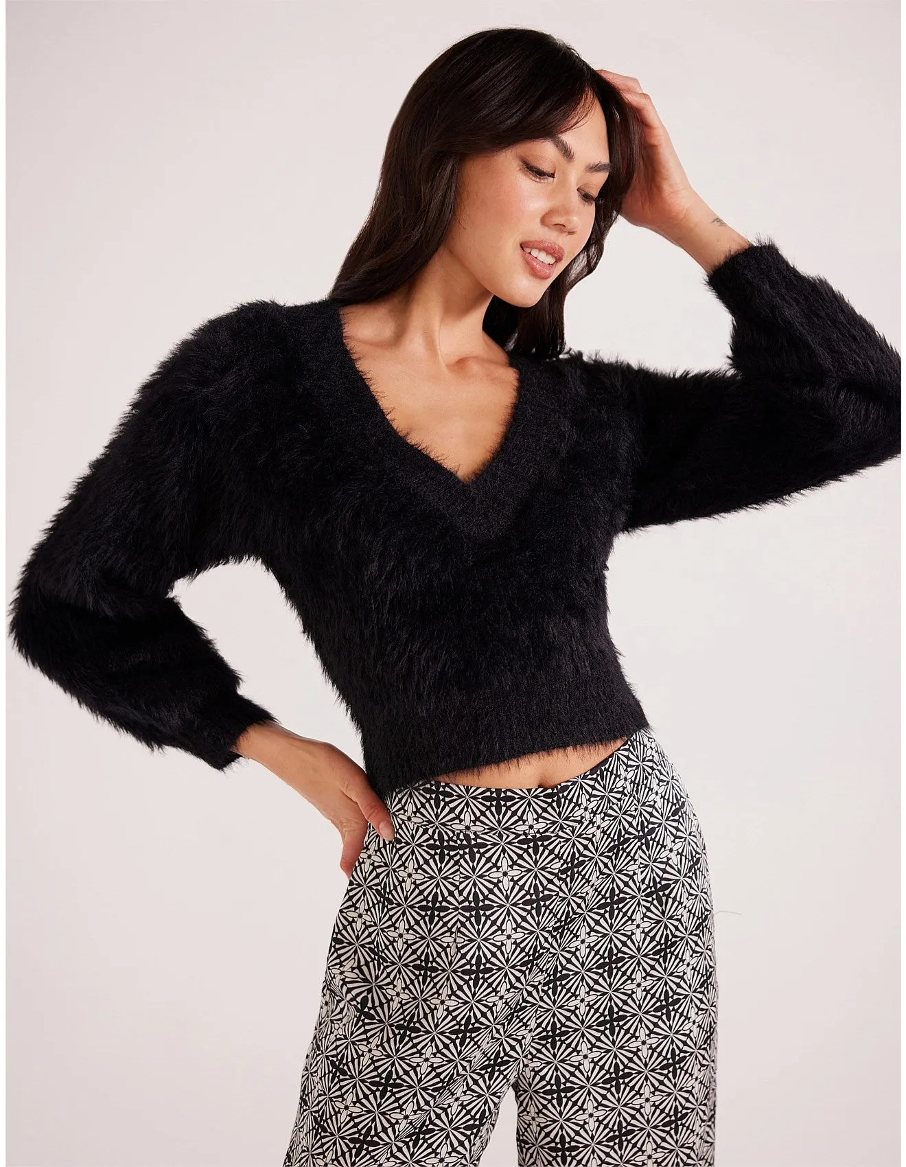 MInkPink Maisie Fluffy Knit Sweater