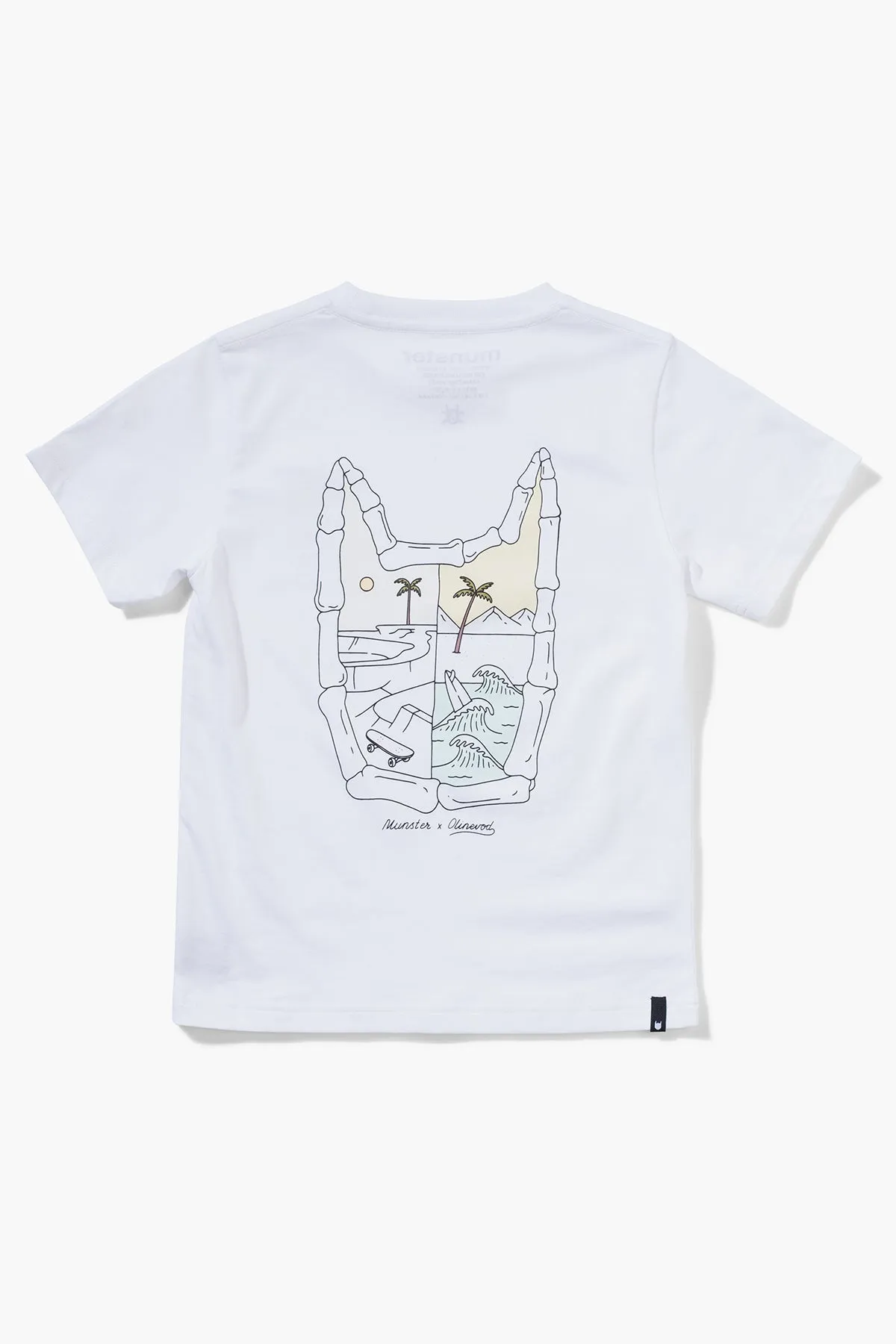 Munster Kids Dawn To Dusk Kids T-Shirt - White (Size 4 left)