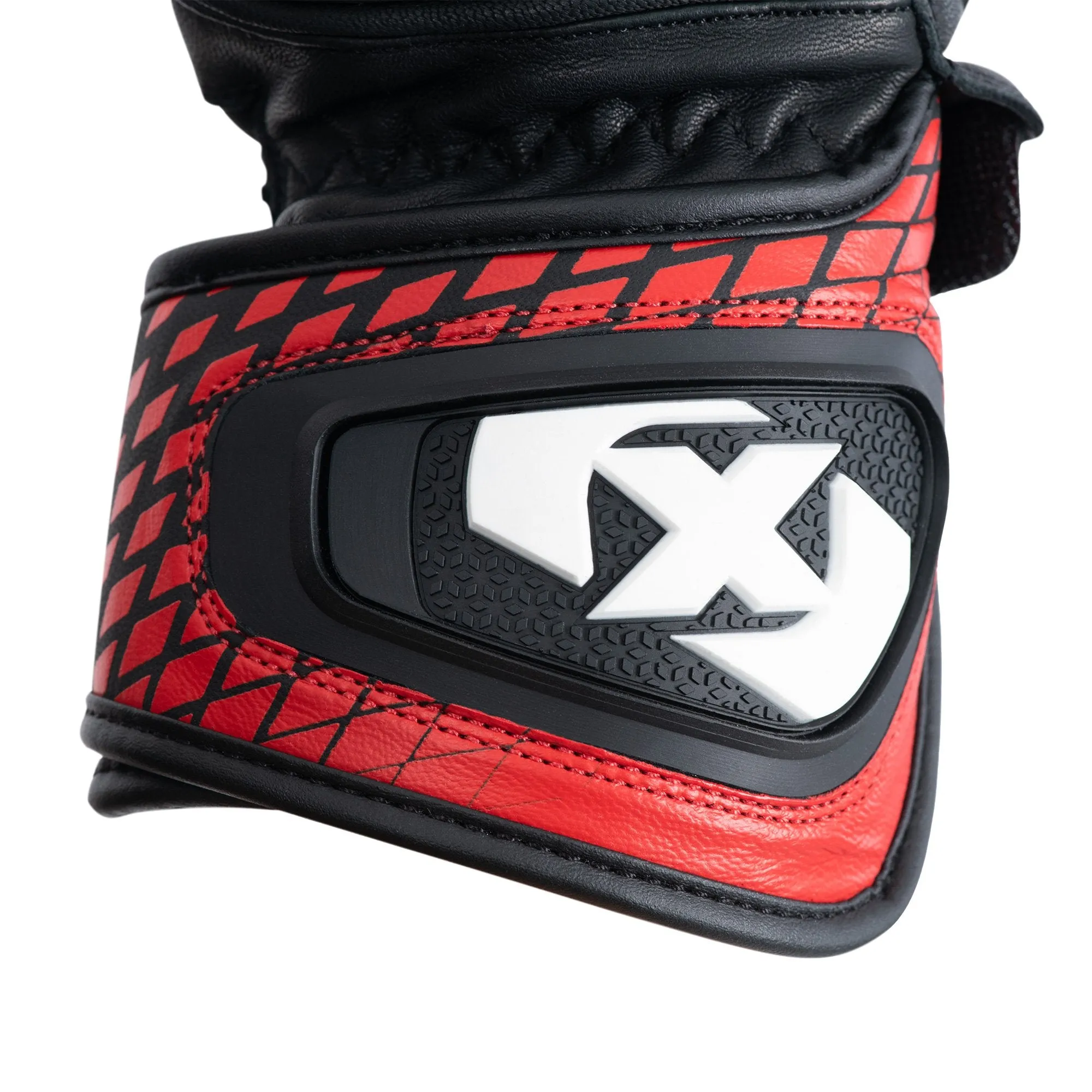 Oxford Nexus Men Motorcycle Gloves Black White Red