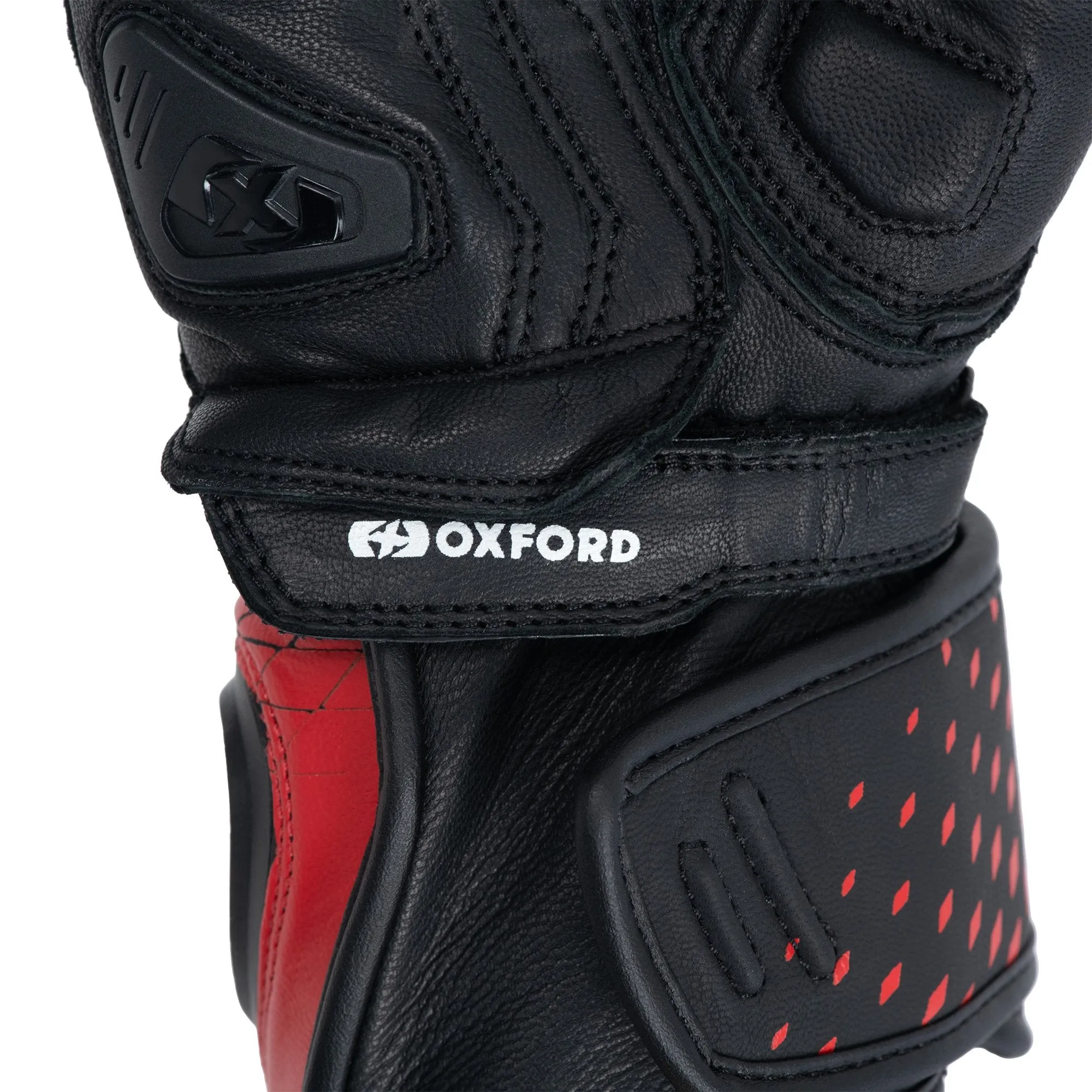 Oxford Nexus Men Motorcycle Gloves Black White Red