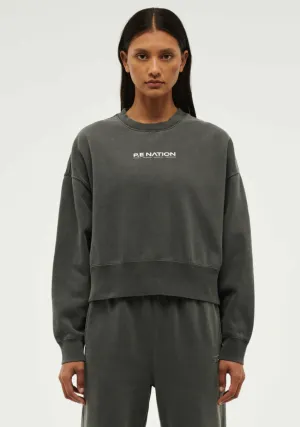 PE NATION - Purpose Sweat - Washed Gunmetal