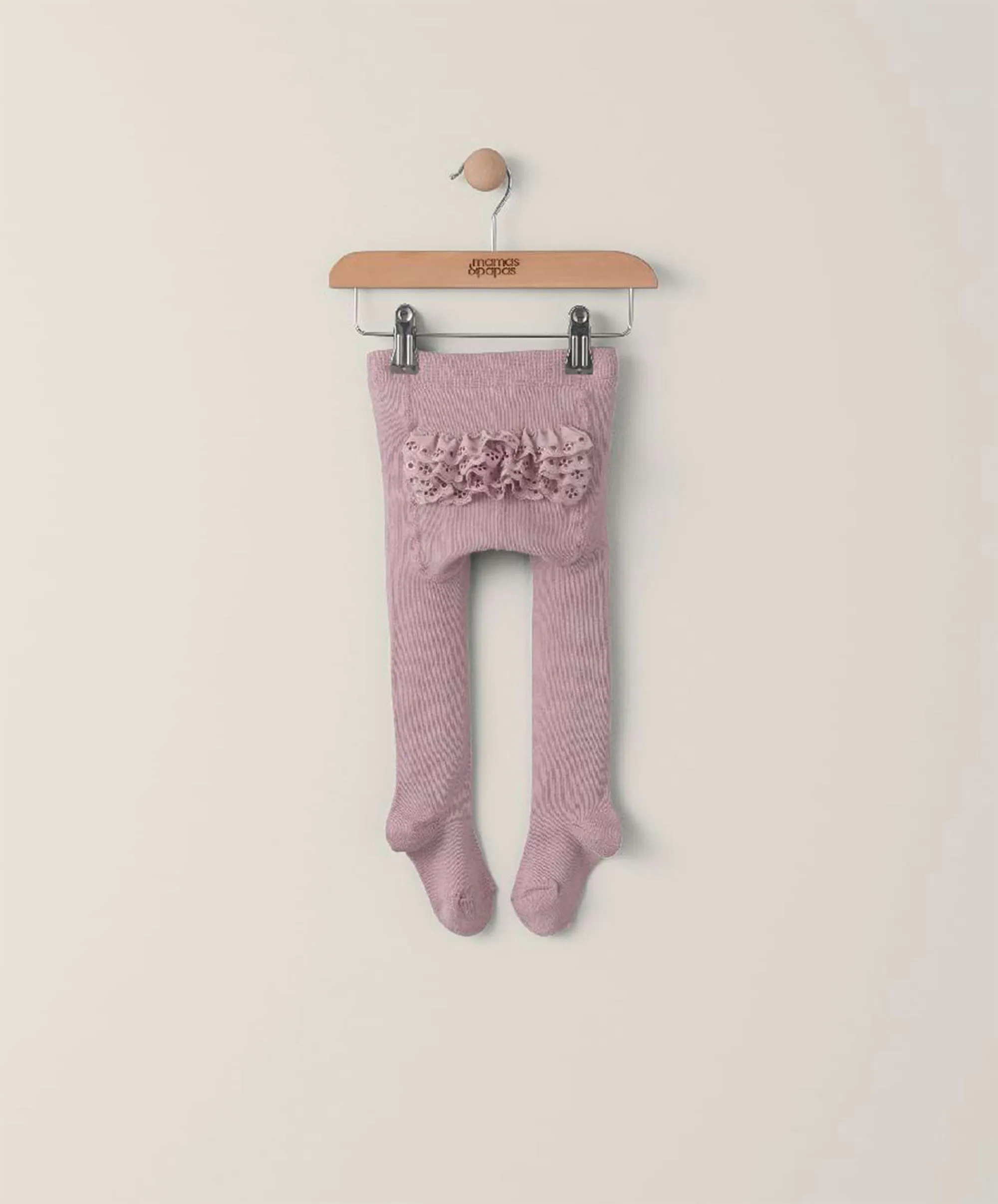 Pink Ruffle Frill Knitted Tights - 1 pair