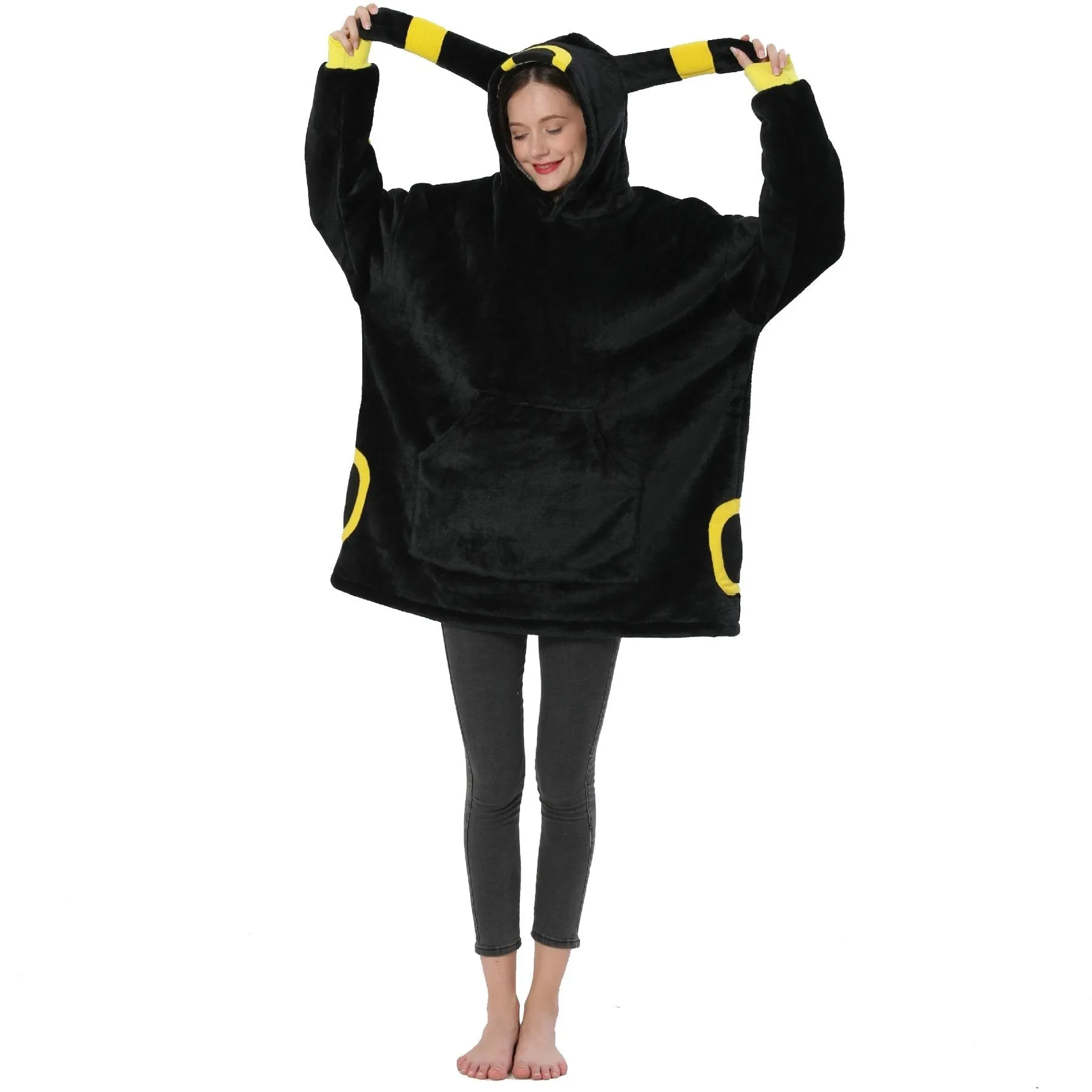 Pokémon Umbreon Cartoon Keep Warm Costume Halloween Animal Lazy TV Blanket