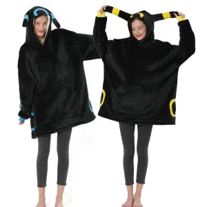 Pokémon Umbreon Cartoon Keep Warm Costume Halloween Animal Lazy TV Blanket