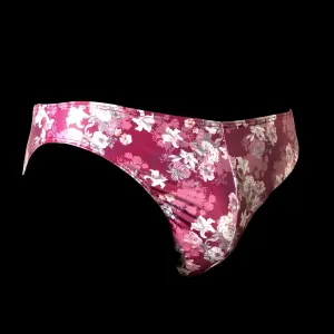 Printed Bikini Brief Bordeaux by Etseo