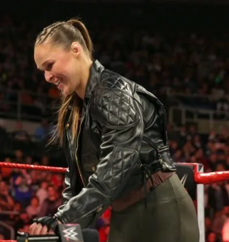 Ronda Rousey Royal Rumble 2022 In WWE Return Leather Jacket