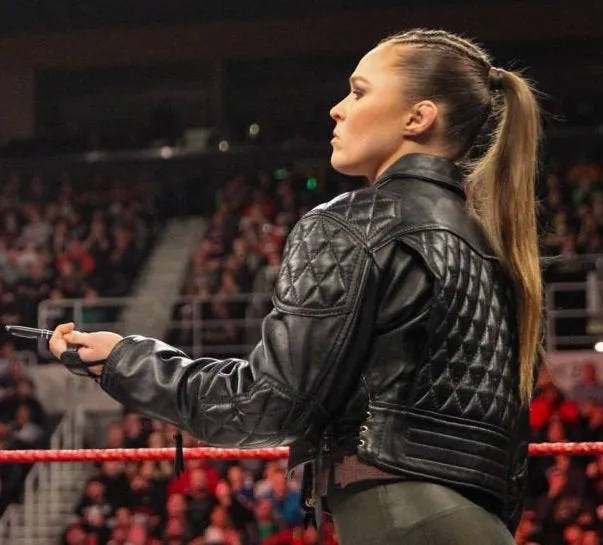 Ronda Rousey Royal Rumble 2022 In WWE Return Leather Jacket