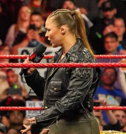 Ronda Rousey Royal Rumble 2022 In WWE Return Leather Jacket