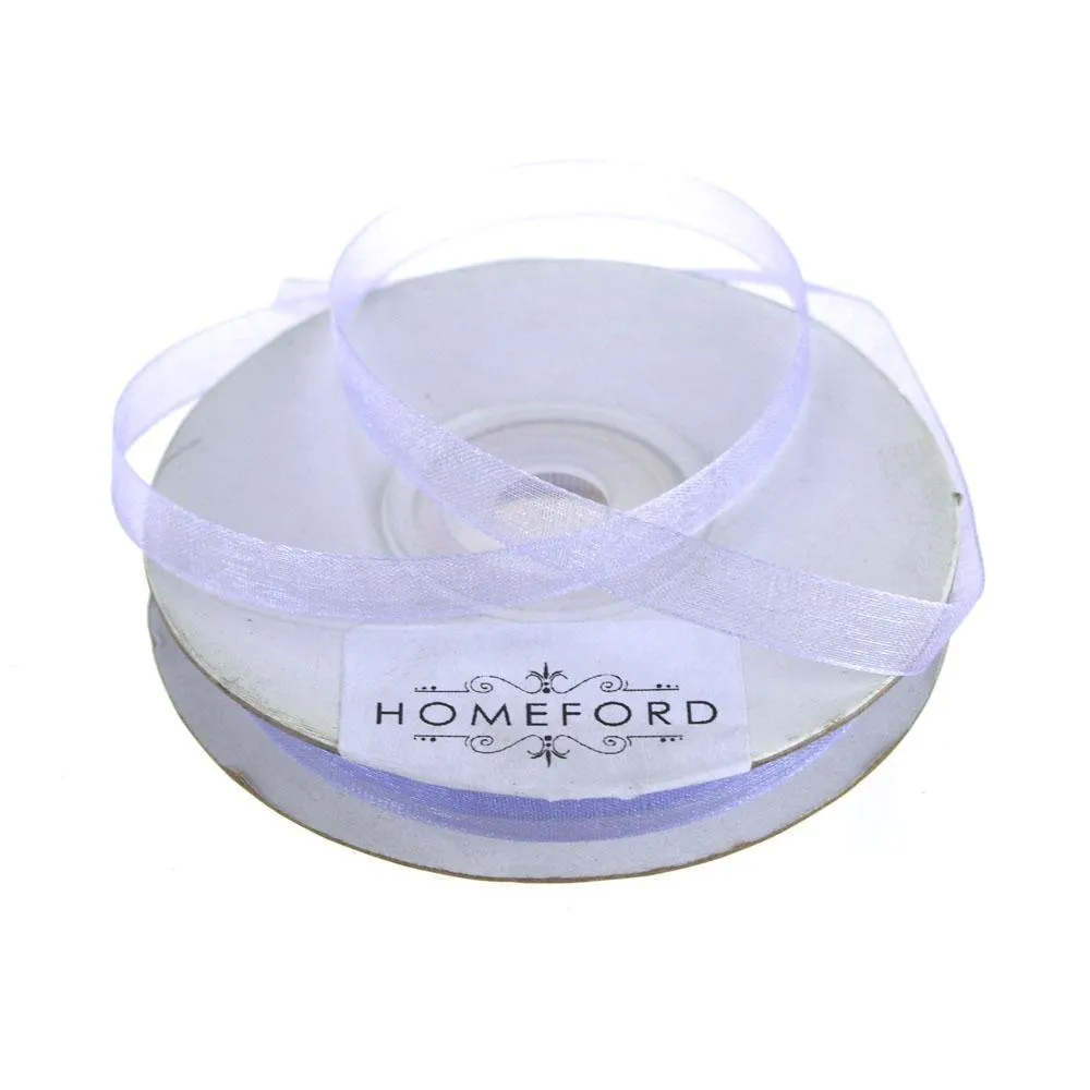 Sheer Organza Ribbon, 1/4-inch, 25-yard