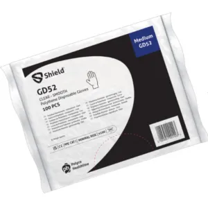 Shield Clear Polythene Disposable Gloves (100 per pack) - GD52