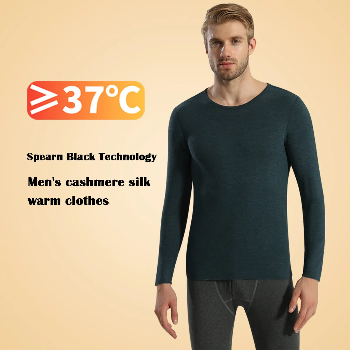 Sidiou Group Winter Thermal Underwear Shirt Cold Weather Fleece Top Warm Cashmere Silk Clothes Men Soft Comfort Bottoming Shirt