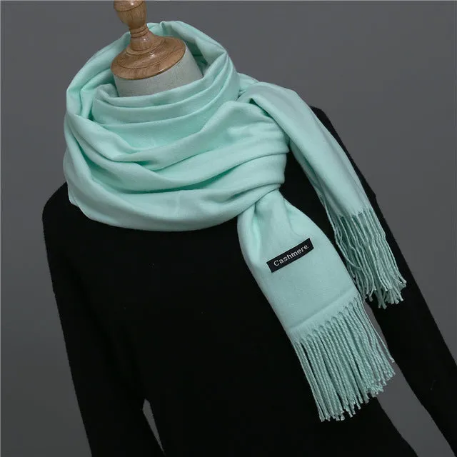 Solid Color Winter Cashmere Scarves