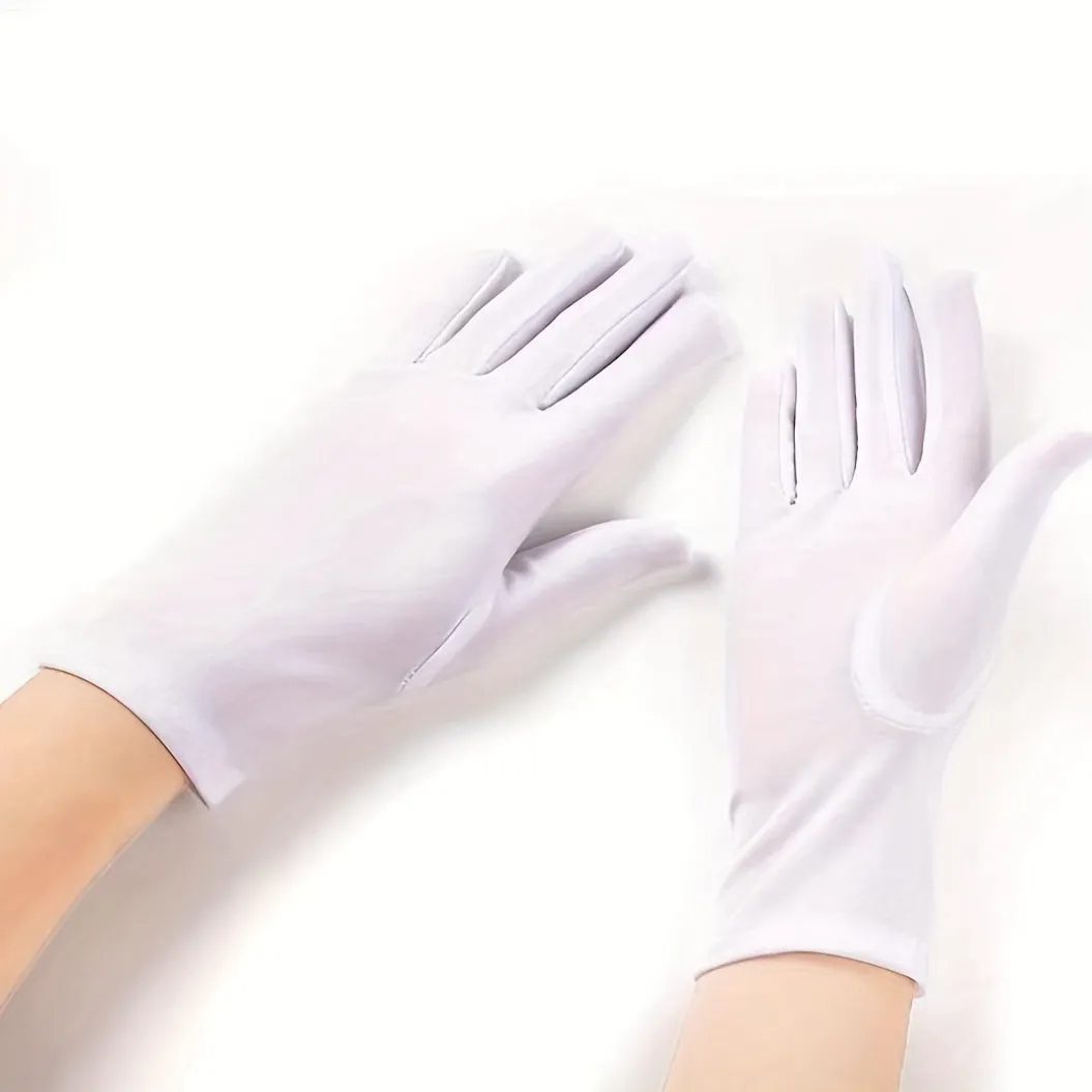 Stretchy White Gloves for Dance Driving and Cycling  Unisex