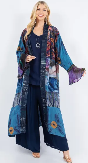 Sunheart Paradise Boho Long Jacket Hippie Chic Resort Wear Sml-3X 