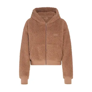 TEDDY ZIP UP HOODIE | TIGERS EYE