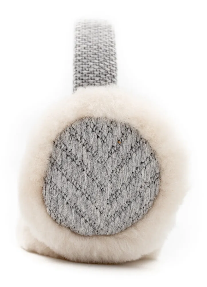 Textured Wired Knit Earmuff in Sterling Heather  by UGG