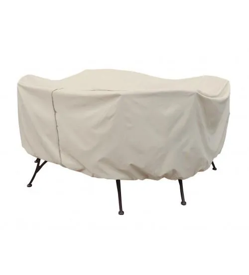 Treasure Garden Protective Furniture Cover - 54" Round Table And Chairs W/6 Ties, Velcro Closure, Elastic & Spring Cinch Lock