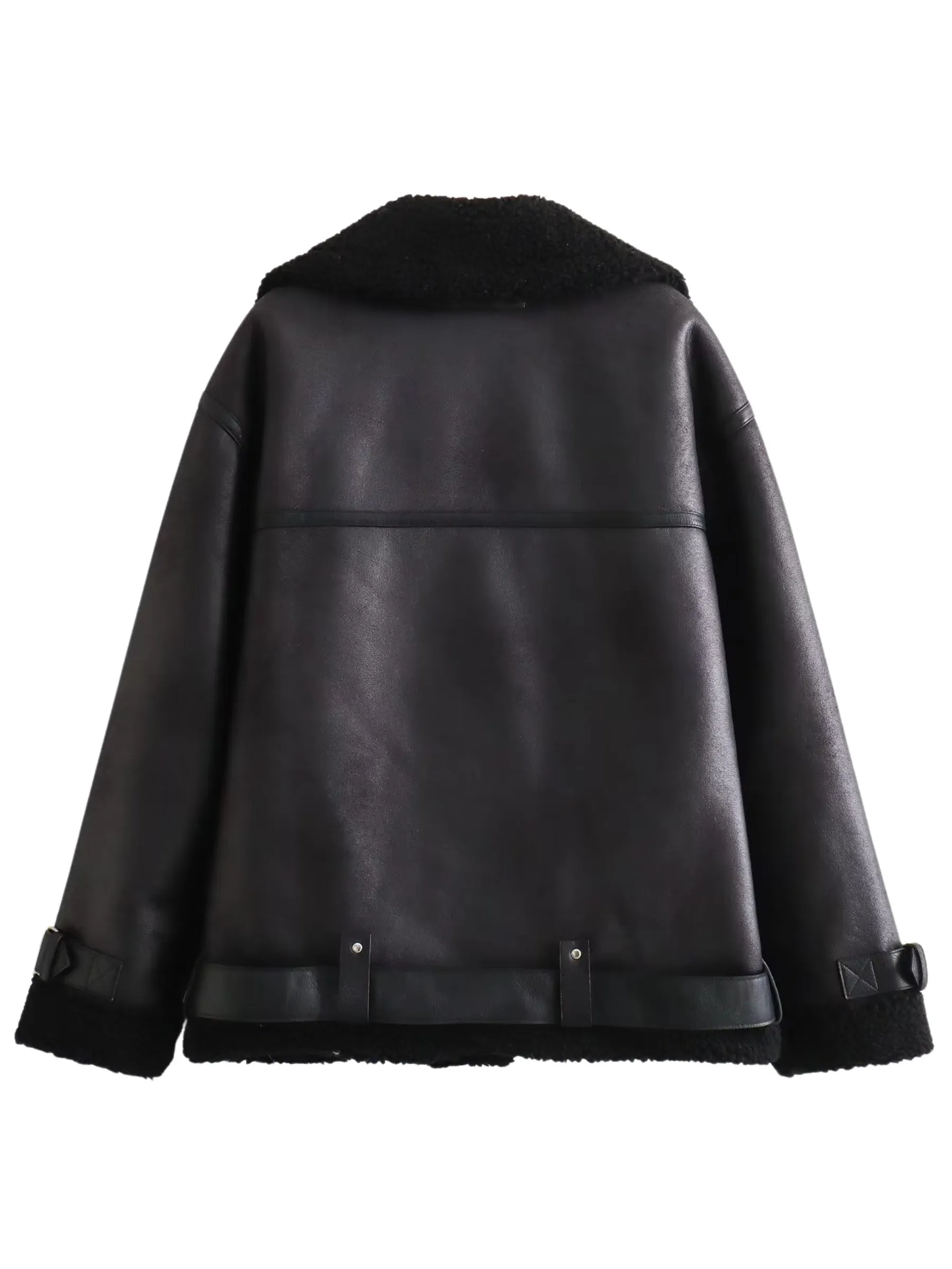 Viviane Faux Leather Oversize Jacket