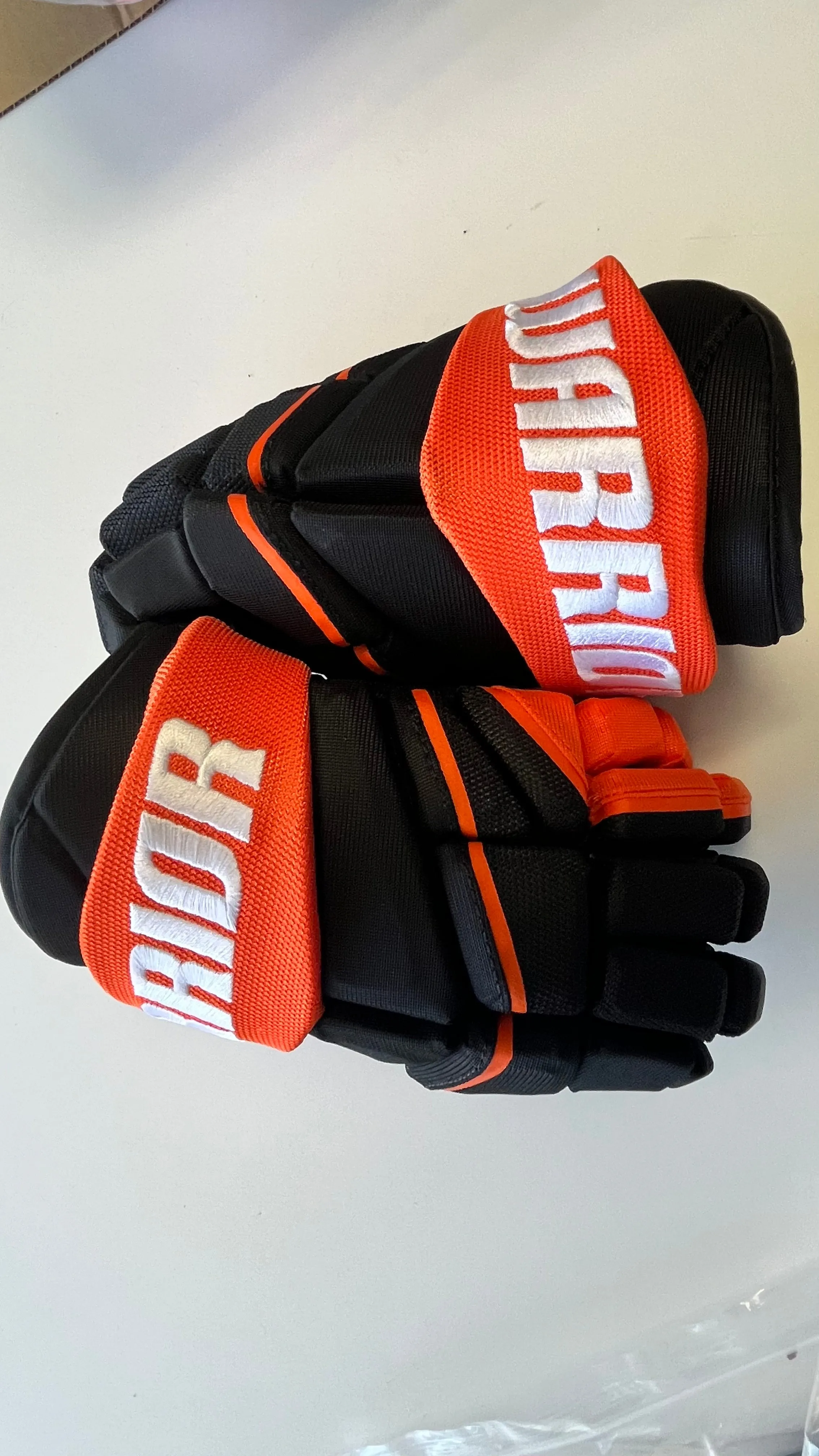 WARRIOR LX30 ORANGE / BLACK  ICE HOCKEY GLOVES