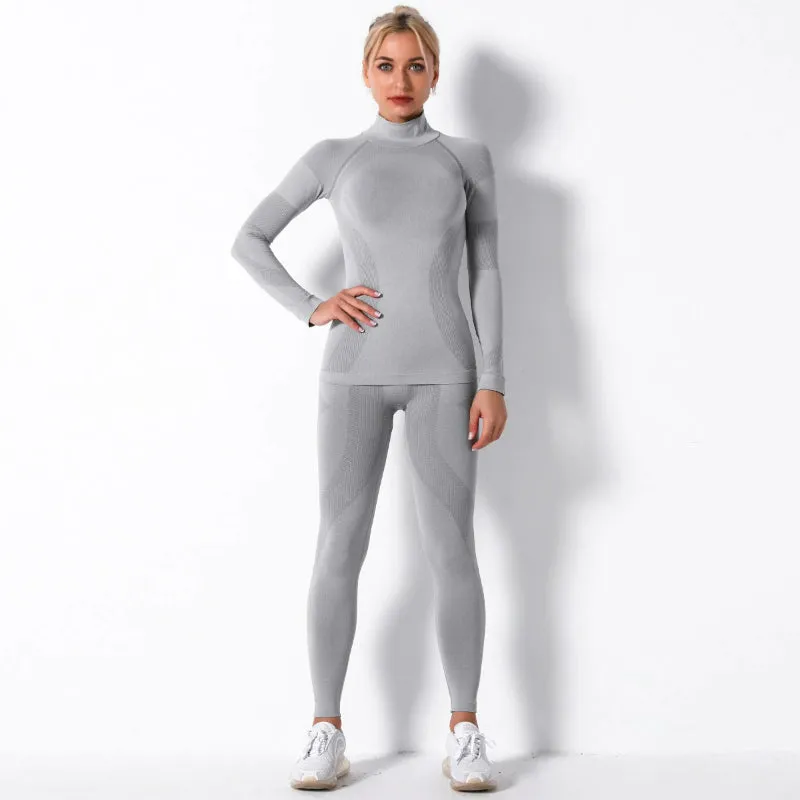 Women's Multicolor Thermal Skiing Underwear Set