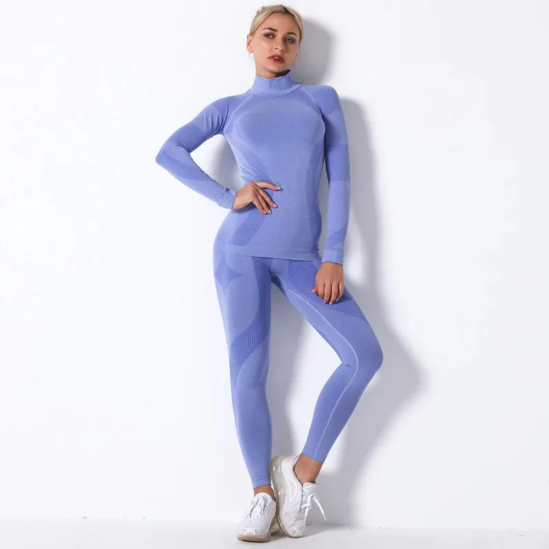 Women's Multicolor Thermal Skiing Underwear Set