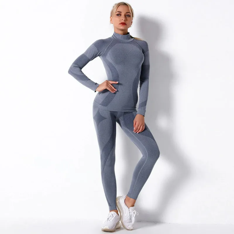 Women's Multicolor Thermal Skiing Underwear Set