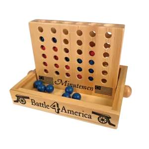 Wooden Connect 4 Revolutionary War Game