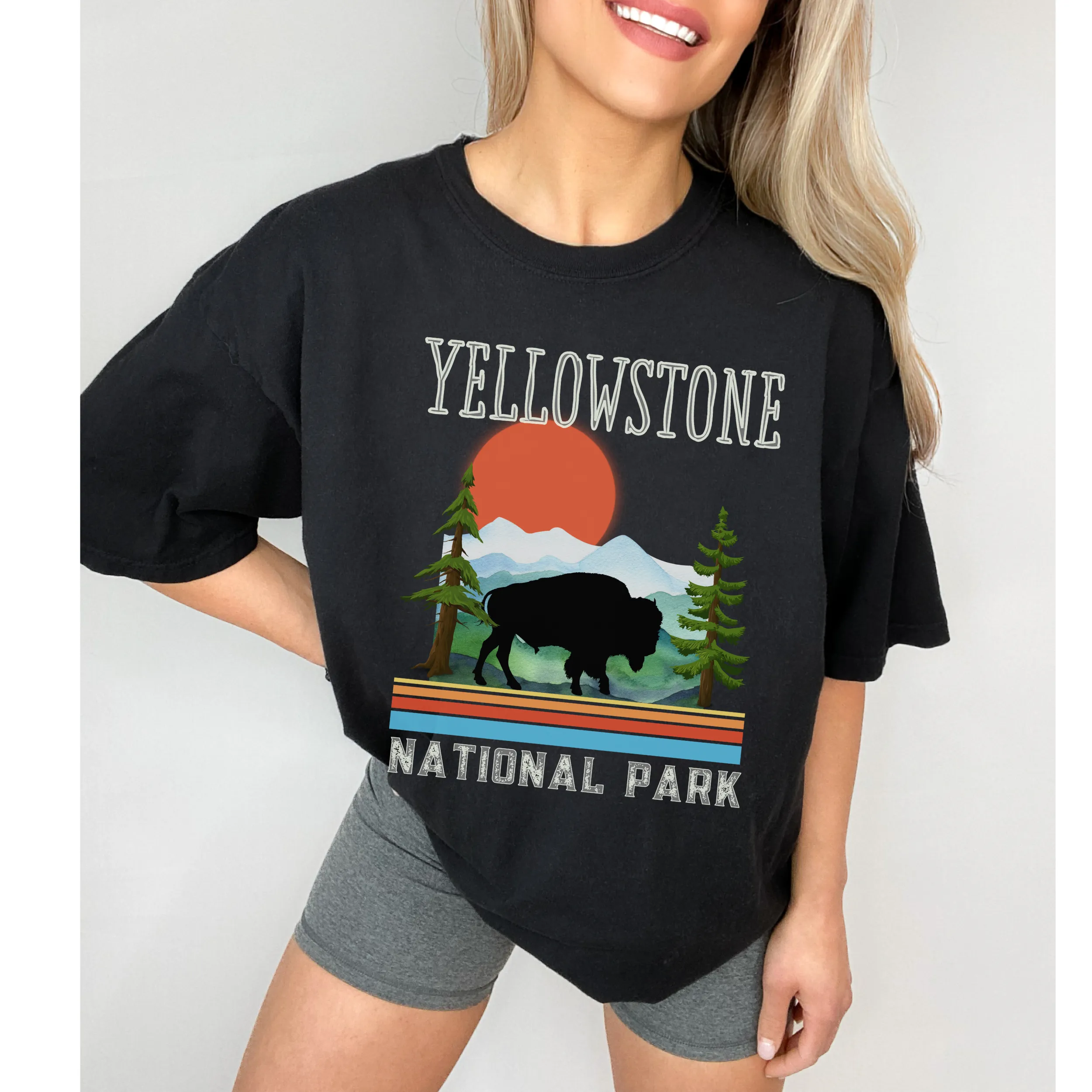 Yellowstone Comfort Colors® T-Shirt, Spring or Summer Tee, Gift for Mom, Yellowstone National Park T-Shirt, Mother's Day T-Shirt Gift