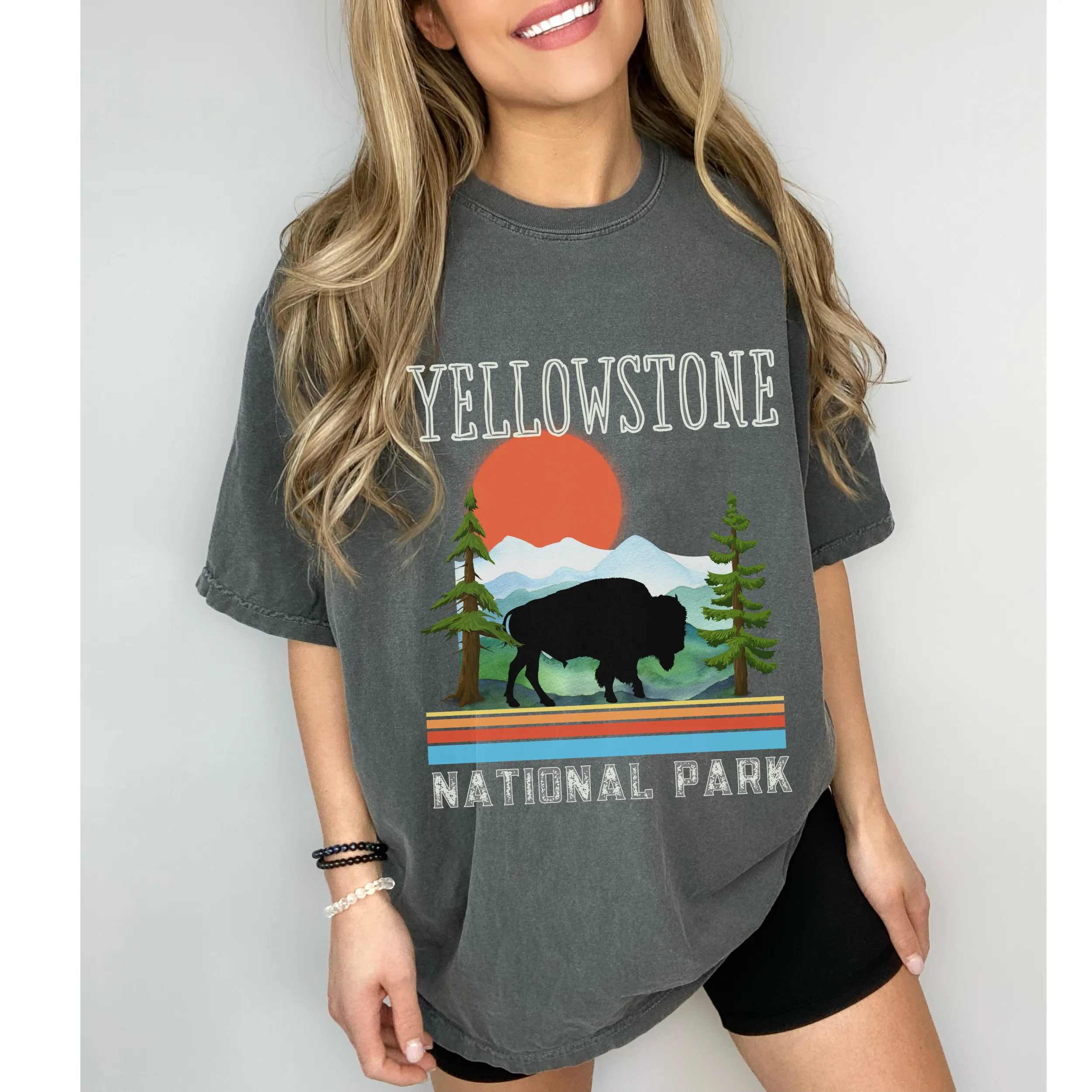 Yellowstone Comfort Colors® T-Shirt, Spring or Summer Tee, Gift for Mom, Yellowstone National Park T-Shirt, Mother's Day T-Shirt Gift