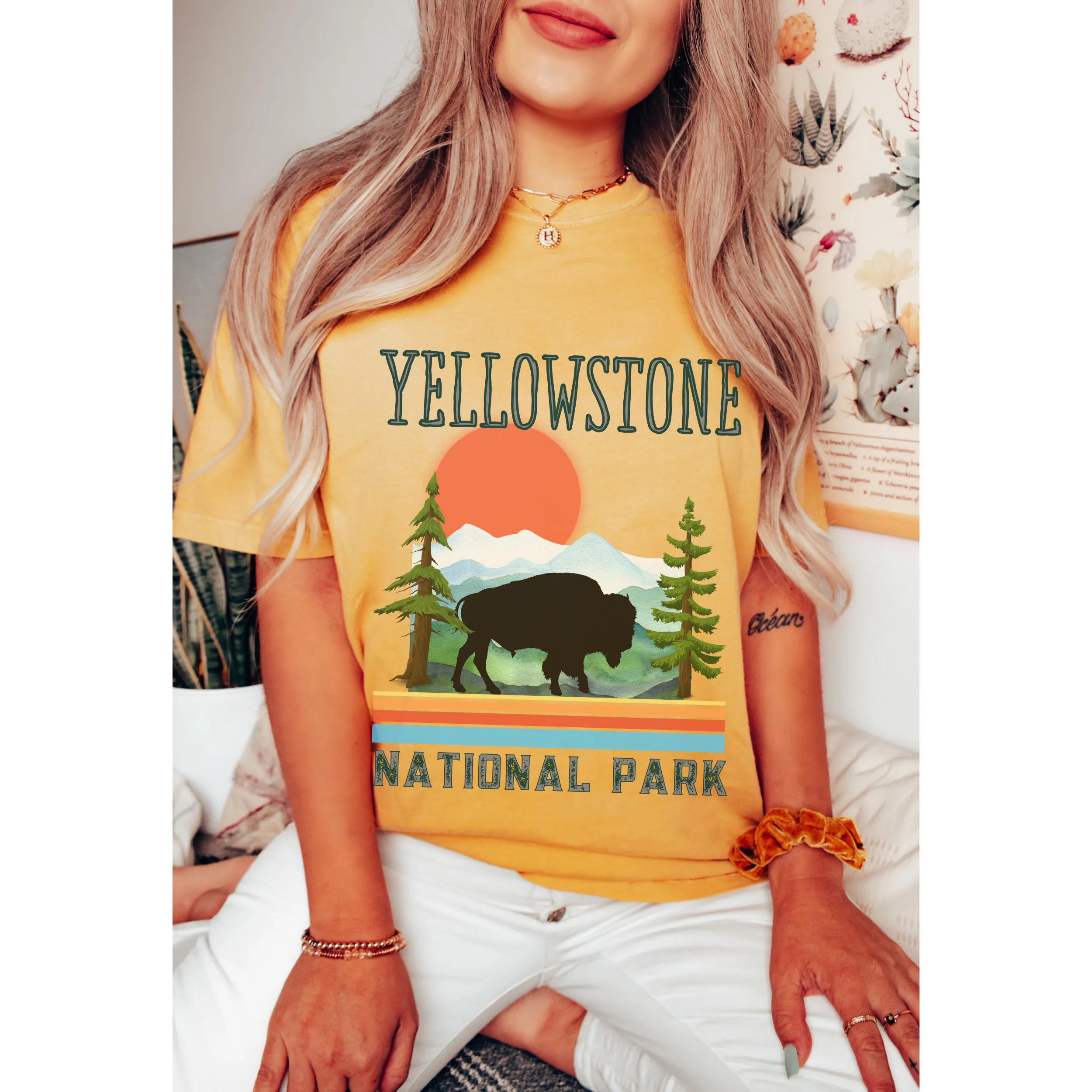 Yellowstone Comfort Colors® T-Shirt, Spring or Summer Tee, Gift for Mom, Yellowstone National Park T-Shirt, Mother's Day T-Shirt Gift